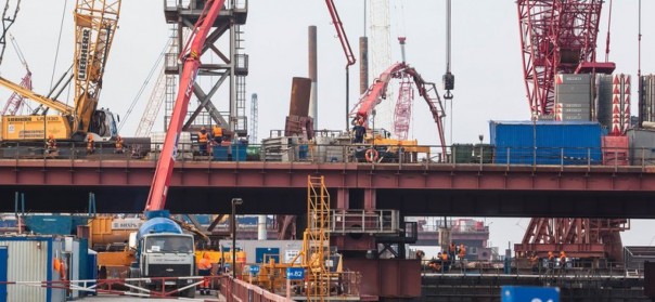 Погружено 50% от всего объема свай моста через Керченский пролив