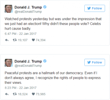 Трамп ответил участникам протестов против него