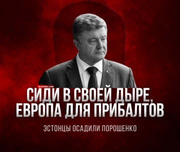 Сиди в своей дыре, Европа для прибалтов. Эстонцы осадили Порошенко