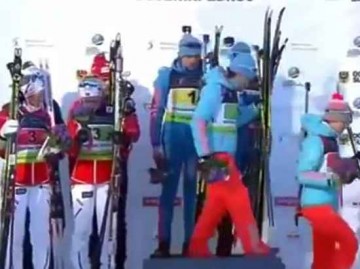 Скандал с биатлонистами, которые не дослушали гимн РФ, раздули украинские СМИ