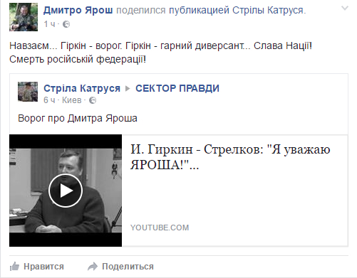 Александр Роджерс: Гиркин и Ярош — закономерный фейк