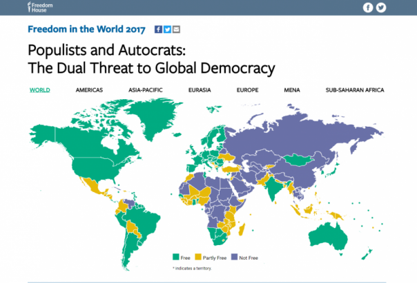 Freedom House опубликовала карту Украины без Крыма