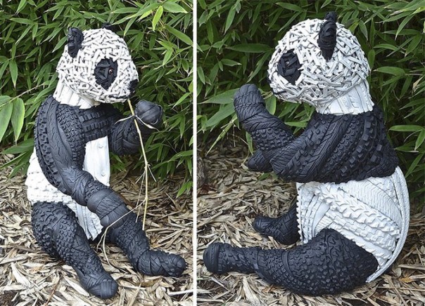 Бейсболист создаёт удивительные скульптуры из велосипедных шин Бейсболист создаёт удивительные скульптуры из велосипедных шин