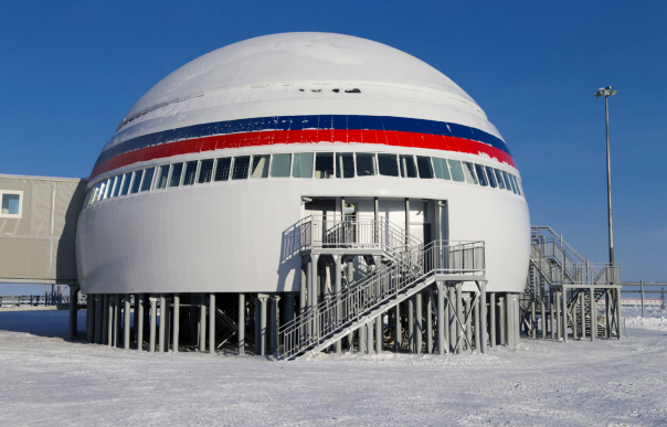Минобороны показало уникальную военную базу "Арктический трилистник" Минобороны показало уникальную военную базу "Арктический трилистник"