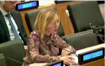 Выступление Захаровой на заседании комитета по информации Генассамблеи ООН