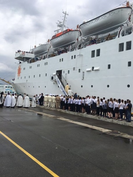 Торжественная церемония освящения круизного лайнера «Князь Владимир» прошла в Сочи