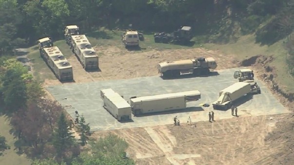 Позиции систем заатмосферного перехвата ракет THAAD в южнокорейской провинции Кенсан-Намдо Позиции систем заатмосферного перехвата ракет THAAD в южнокорейской провинции Кенсан-Намдо