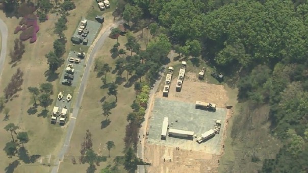 Позиции систем заатмосферного перехвата ракет THAAD в южнокорейской провинции Кенсан-Намдо Позиции систем заатмосферного перехвата ракет THAAD в южнокорейской провинции Кенсан-Намдо