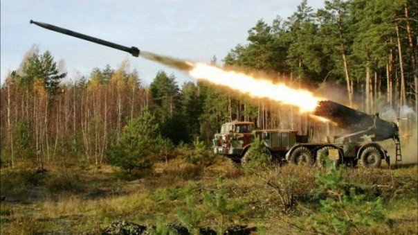 Укрофашисты попытались "поздравить" народ ДНР с праздником 3-летия референдума при помощи РСЗО "Ураган"