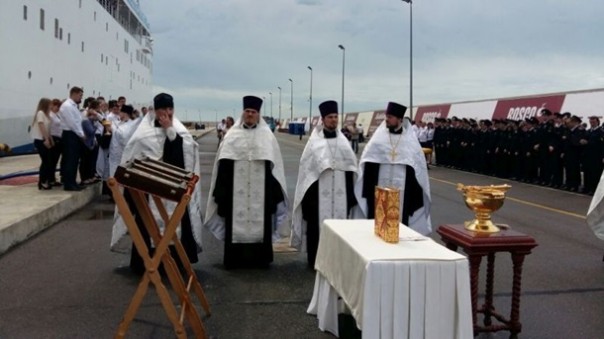 Торжественная церемония освящения круизного лайнера «Князь Владимир» прошла в Сочи