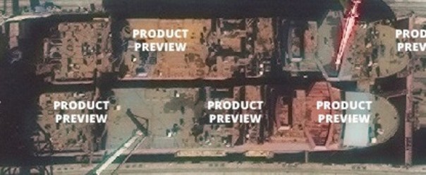 Строящееся в Крыму российское судно проекта 22160 попало в объектив спутника Строящееся в Крыму российское судно проекта 22160 попало в объектив спутника