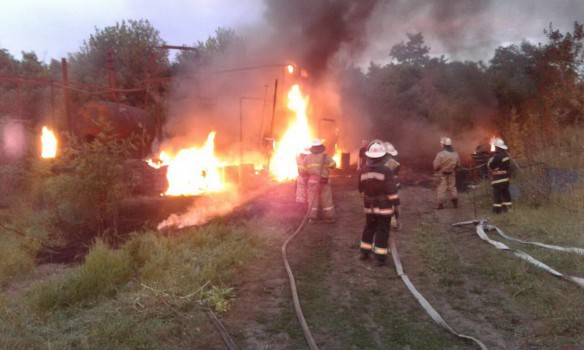 В Харьковской области горела нефтебаза