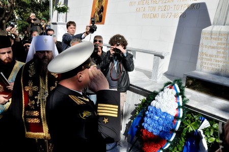Парад российских моряков в Александруполисе, Греция