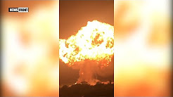 Момент мощного взрыва на газовой станции в столице Ганы попал на видео