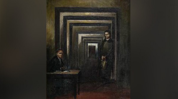 "Мерзавец!" В Италии мужчина с отвёрткой набросился на картину Гитлера