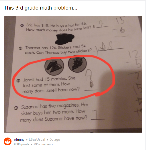 В соцсетях озадачились домашней работой по математике для третьего класса