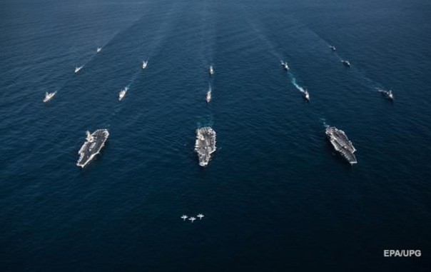 Появилось видео с авианосцами США у берегов Кореи