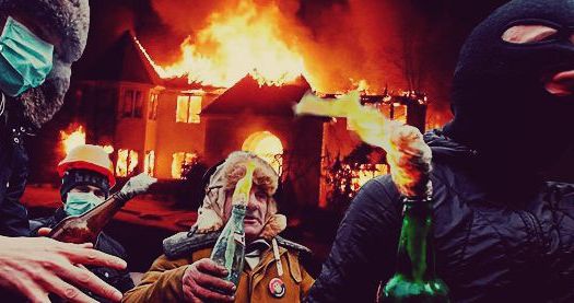 Всё будет уничожено, сожжено и все запуганы - укронаци никто не указ.