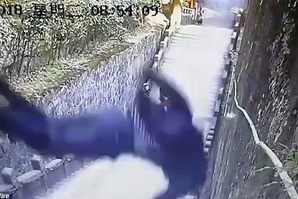 Китаец заигрался в мобильный телефон, упал и умер