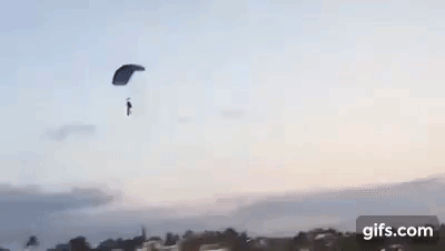 Смертельное "ДТП" на парашюте