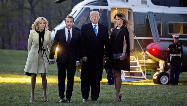 Мелания Трамп устроила праздничный ужин в честь приезда Макрона