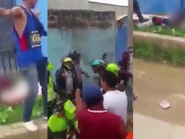 Толпа линчевала подозреваемого насильника беременной женщины и 4-летней девочки [18+]