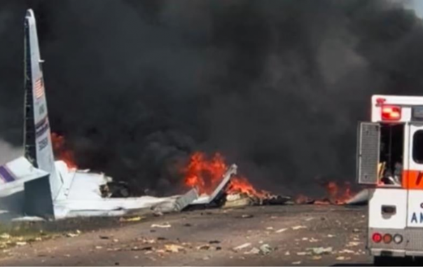 Число жертв крушения транспортника C-130 в США возросло до 9