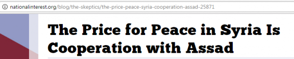 National Interest: Западу придется сотрудничать с Асадом ради мира в Сирии