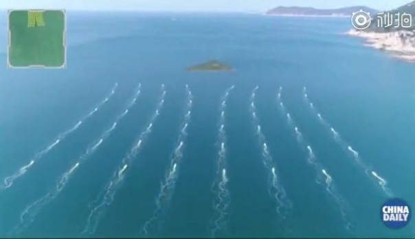 В Китае успешно протестировали флотилию из 56 малоразмерных беспилотных надводных аппаратов