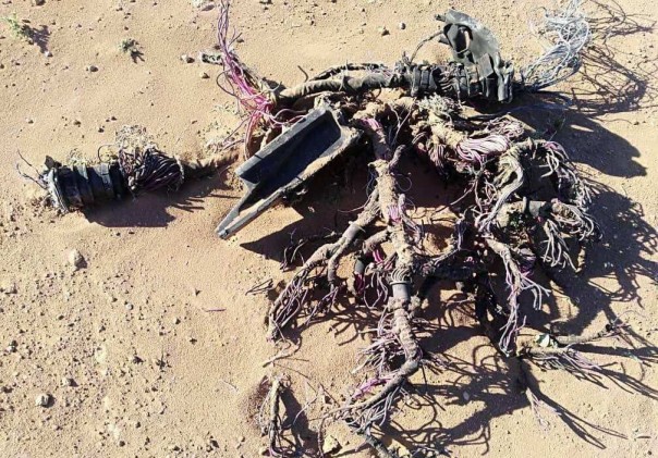 В Сирии разбился неопознанный военный самолёт (Фото, видео)