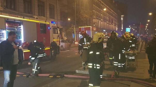 Глава Центробанка находилась во время пожара в здании