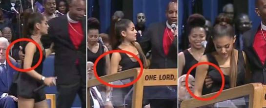 Появилось видео с похорон, где священник трогал за грудь Ариану Гранде