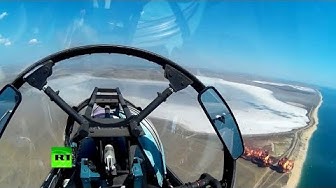 Российские истребители уничтожили корабли условного врага в Чёрном море: видео из кабины пилота