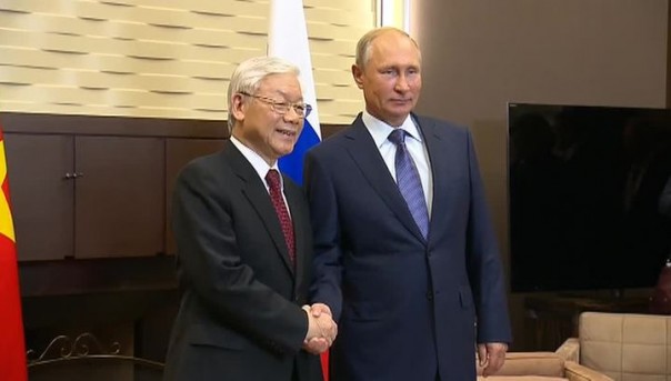 Глава компартии Вьетнама Нгуен Фу Чонг назвал Путина другом вьетнамского народа