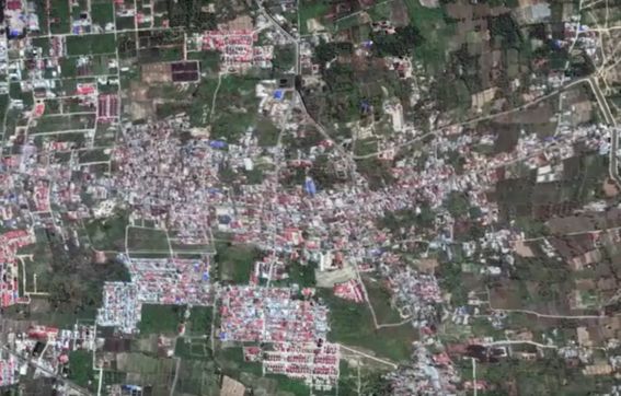 Опубликовано видео разрушения двух районов в Индонезии, снятое со спутника