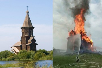 Под сгоревшими руинами церкви в Карелии нашли древний пятистенный алтарь