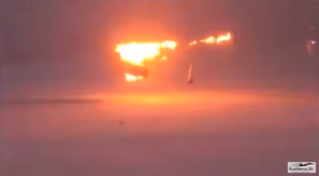 В сети появилось видео крушения Ту-22М3 в Мурманской области