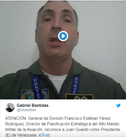 Генерал ВВС Венесуэлы перешел на сторону Гуаидо