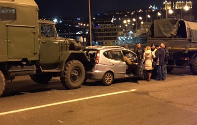 В центре Киева военные устроили ДТП