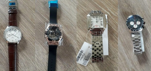 Пограничники Украины нашли у россиянина 450 наручных часов