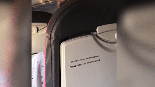 Опубликовано видео с борта самолета, экстренно вернувшегося в Пулково