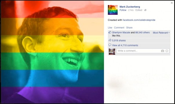 Facebook автоматически отметит страницы гомосексуалистов розовыми треугольниками