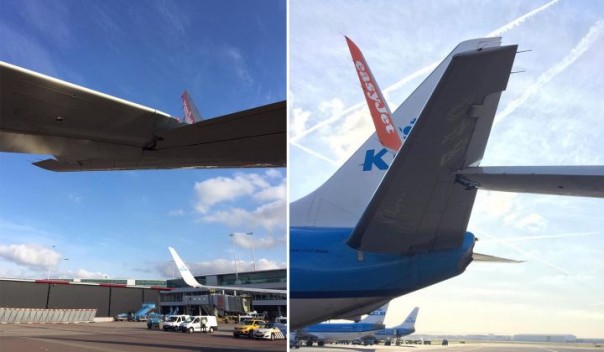 Два самолёта столкнулись в аэропорту Амстердама