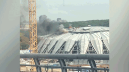 В спорткомплексе "Дружба" в "Лужниках" произошёл пожар — видео