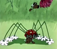 Гигантский паук ест летучую мышь