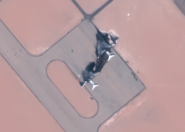 Уничтоженные в Ливии украинские Ил-76 сняли из космоса