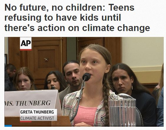 Следующий этап климатической истерии по заветам Сороса и Римского клуба: "Нет будущего — нет детей"