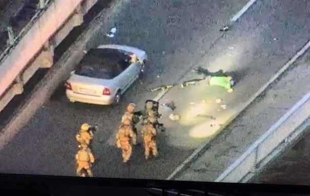 Появилось видео задержания "минера" моста в Киеве