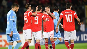 Сборная России завершила отборочный турнир ЕВРО-2020 разгромом Сан-Марино