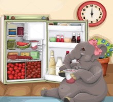 Голодный слон разогнал людей с пикника и съел все вкусности